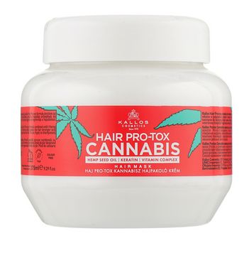 Hair mask with hemp seed oil, keratin, and vitamin complex