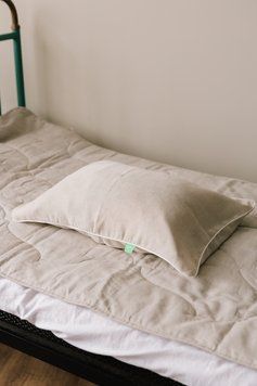 Hemp pillowcase with piping 40х60