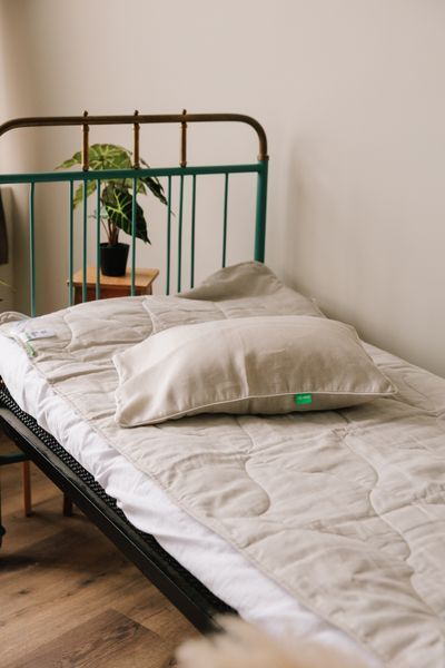 Hemp pillowcase with piping 40х60