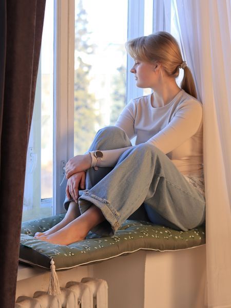 Cushion for garden furniture, window sill 40х120 cm