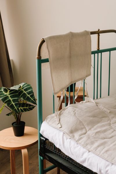 Hemp pillowcase with ties, 40x60