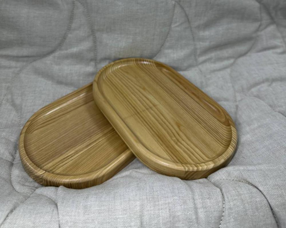 Oval wooden plate 23x14