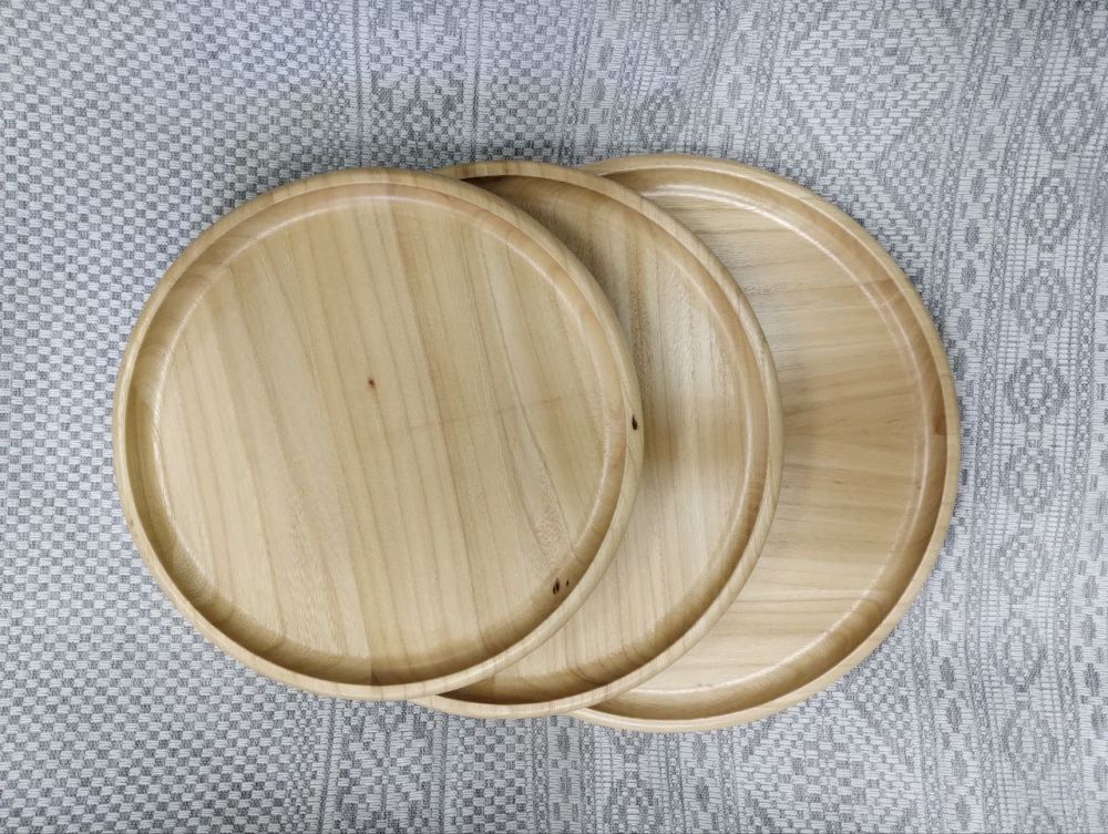 Тарілка дерев'яна кругла
