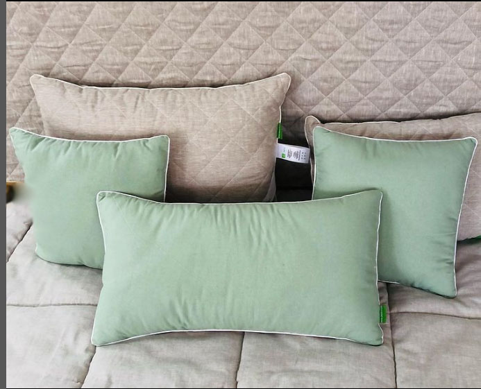 Комплект декоративних подушок з коноплею