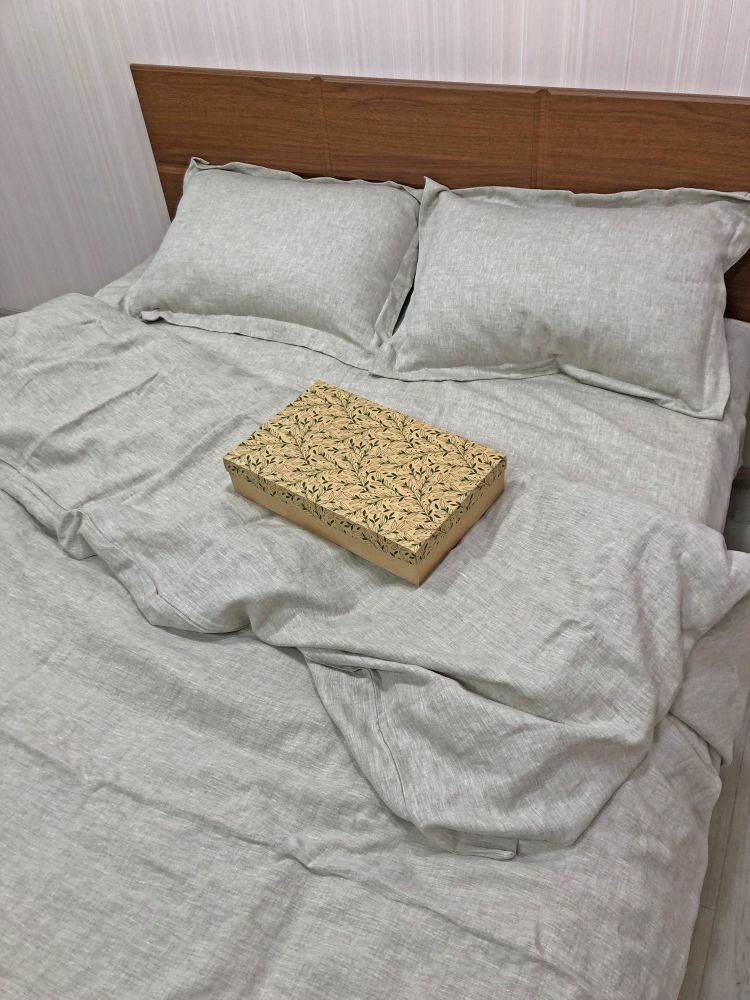 Комплект лляної постільної білизни Ukono «Soft Linen». Півтора-спальний.