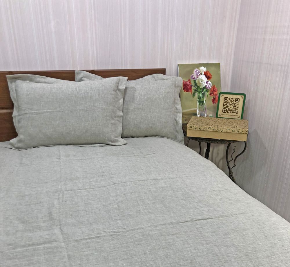 Bed linen set made of linen Ukono «Soft Linen». One and a half bedding set.