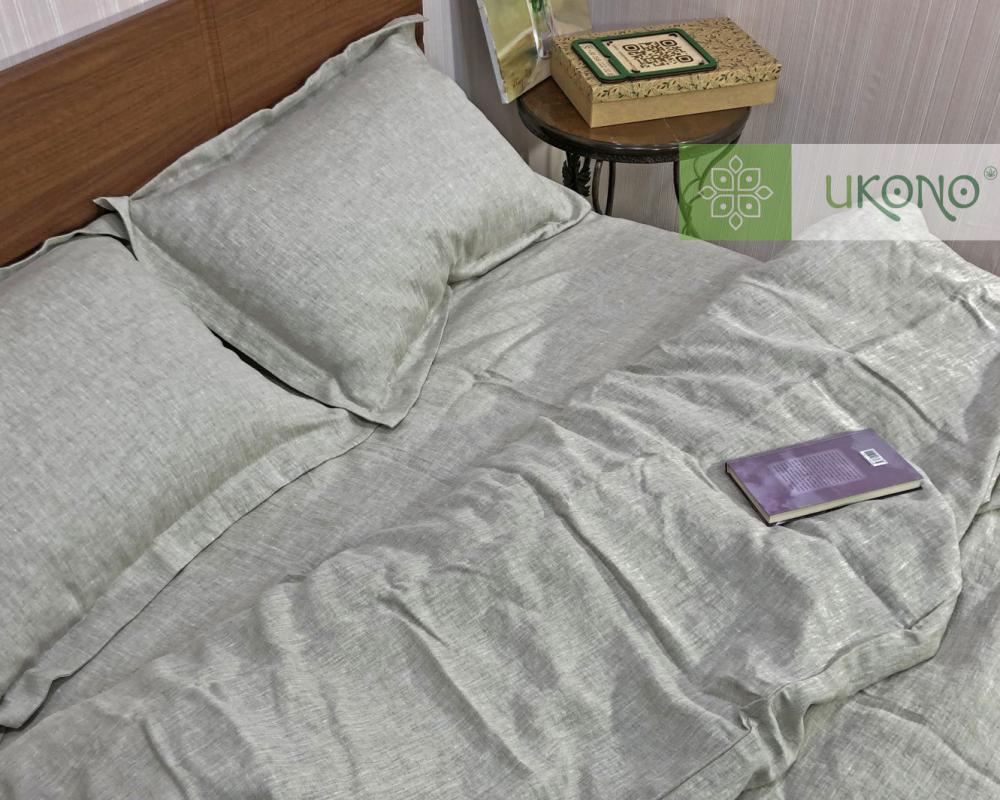 Bed linen set made of linen Ukono «Soft Linen». One and a half bedding set.