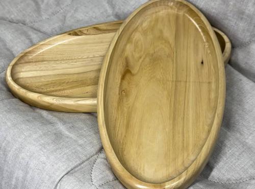 Oval wooden plate 26x13