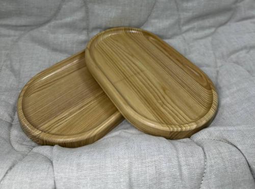 Oval wooden plate 23x14