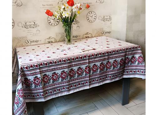 Cotton tablecloth with napkins 