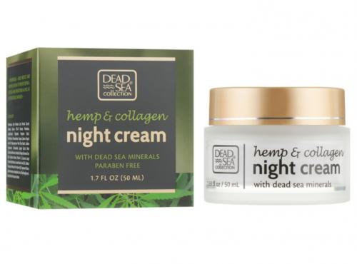 Night cream with hemp extract, collagen and Dead Sea minerals