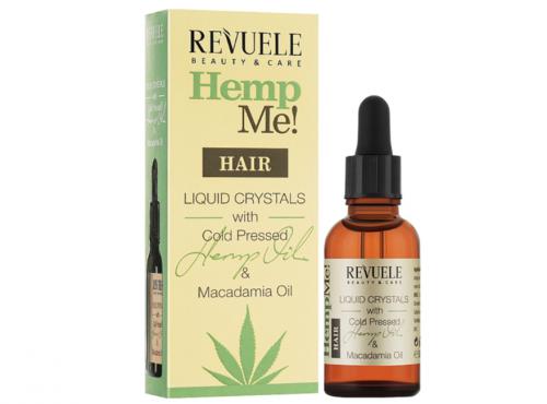 Liquid crystals for hair with hemp extract